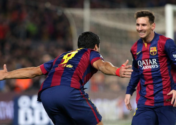 7 Gol dari Messi-Suarez, Barca 99% Final